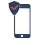 Phone with shield Phone with shield